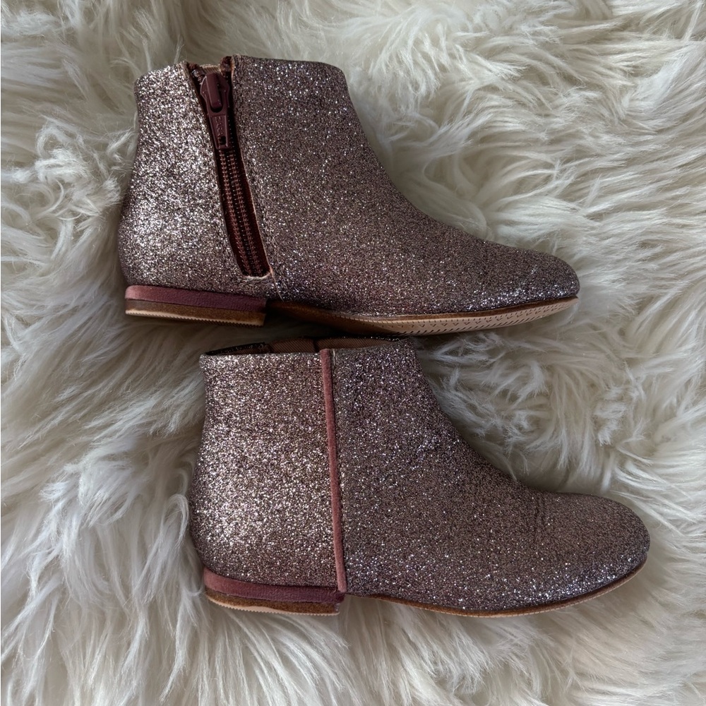 Zara girls Sparkling Glitter Ankle Boots with Side Zipper - Picture 5 of 9